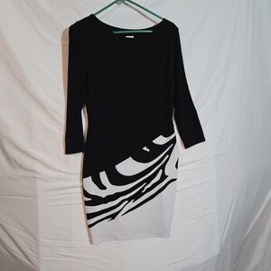 Elegant Black and White Dress